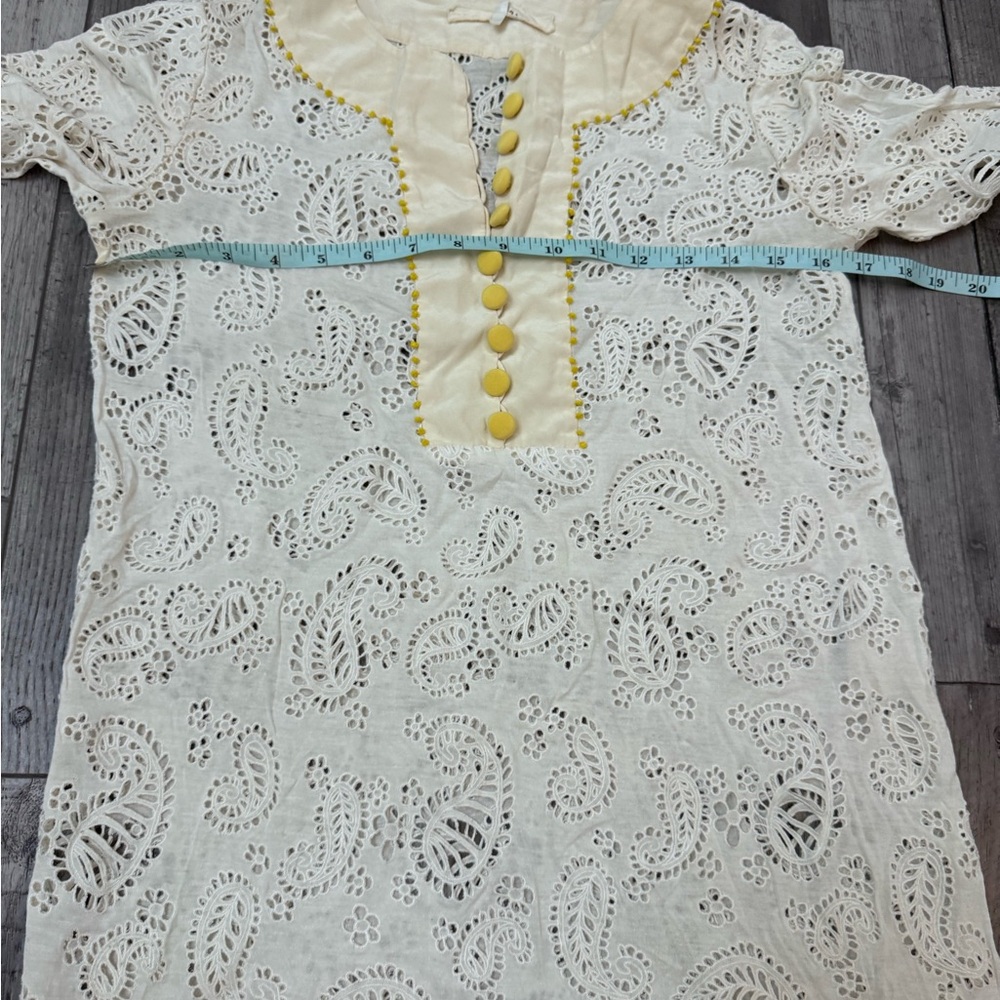 Phillip Lim 3.1 White Paisley Lace Motif Antique Button Dainty Cottage Dress - Picture 2 of 6